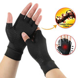 Manos con guantes de compresión